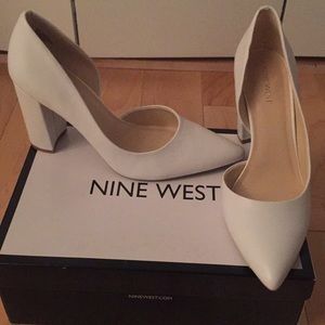 Brand new never worn white Nine West shoes